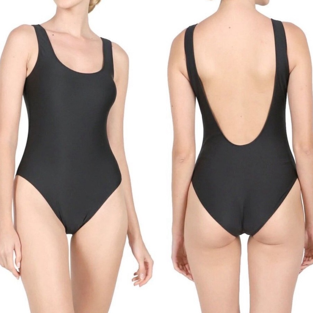 Marie France Van Damme Sleek Naguer One Piece Swimsuit (Black, Small)